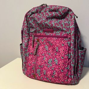 Vera Bradley Mint Teal and Purple Floral Large Campus Tech Backpack
